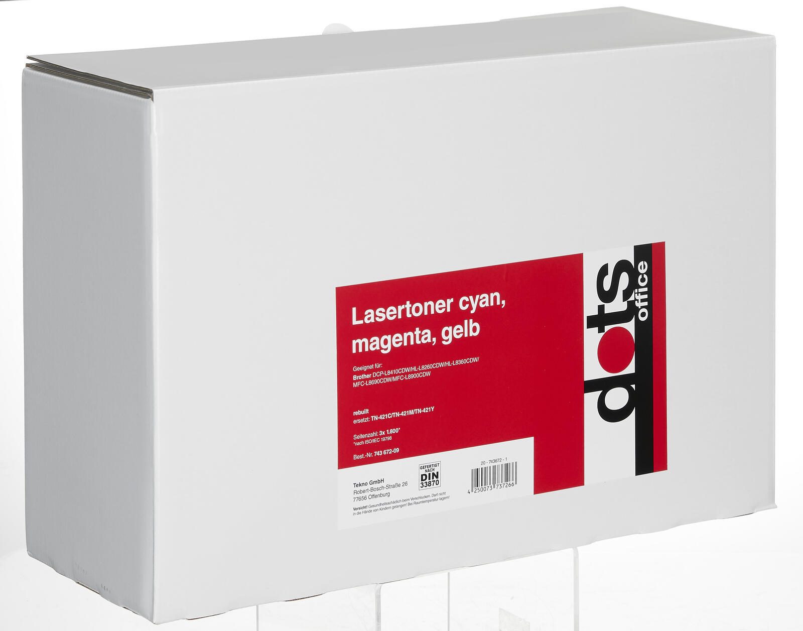 dots Toner kompatibel zu brother TN-421C/M/Y, 3er-Set cyan, magenta, gelb