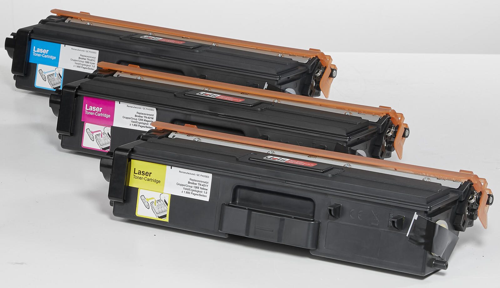 dots Toner kompatibel zu brother TN-421C/M/Y, 3er-Set cyan, magenta, gelb