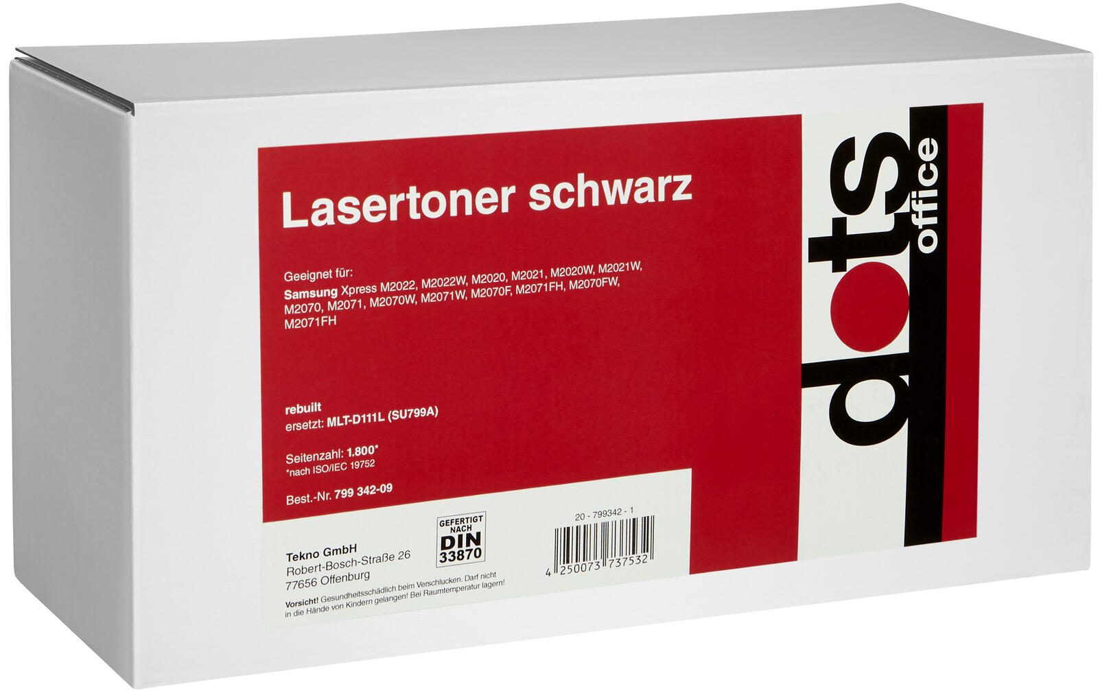 dots Toner kompatibel zu SAMSUNG MLT-D111L (SU799A) schwarz