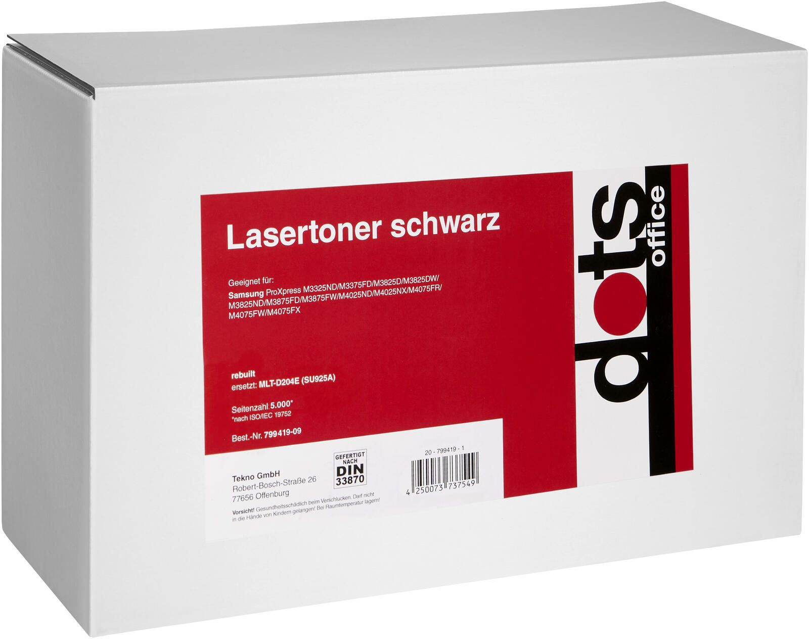 dots Toner kompatibel zu SAMSUNG MLT-D204L (SU929A) schwarz