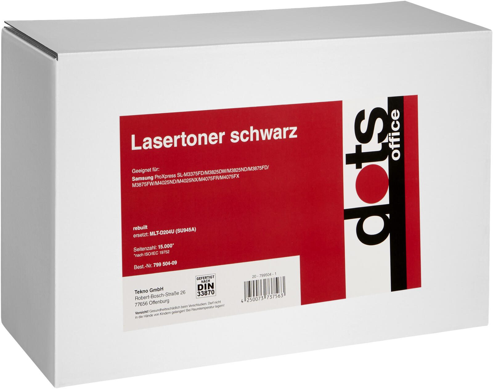 dots Toner kompatibel zu SAMSUNG MLT-D204U (SU945A) schwarz