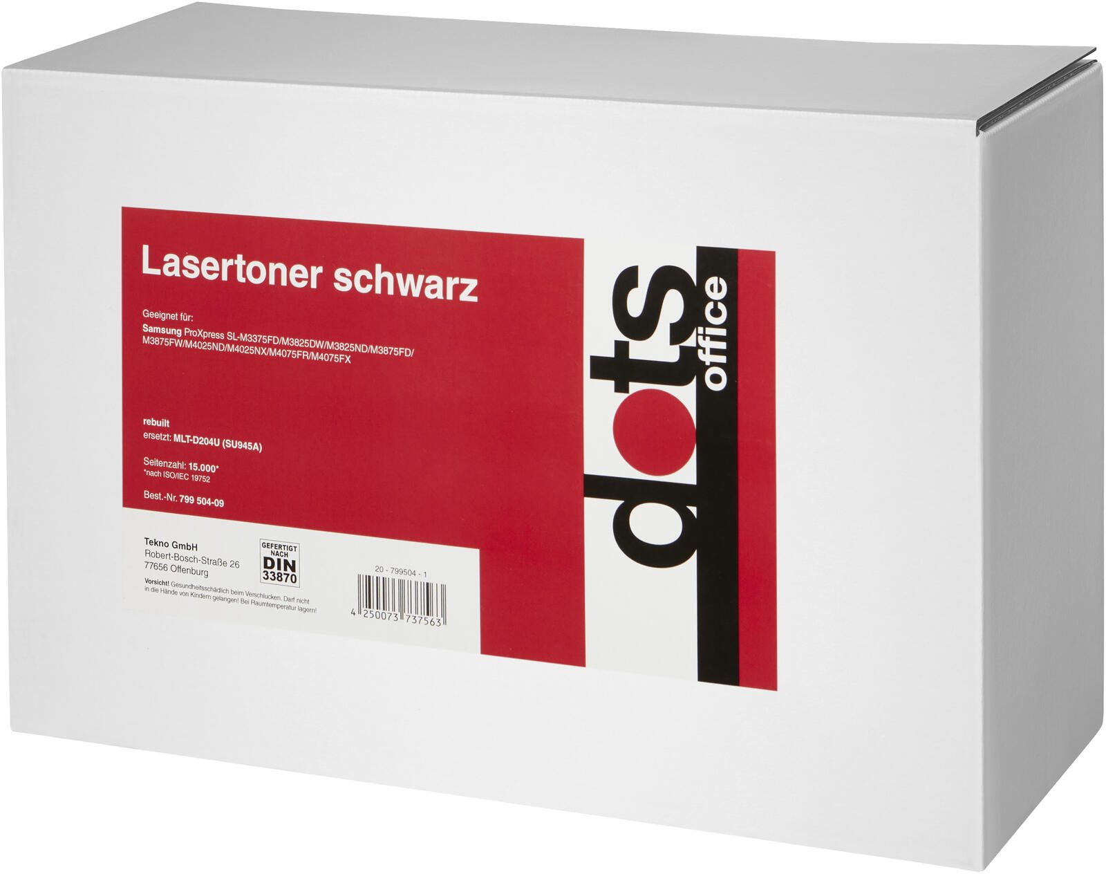 dots Toner kompatibel zu SAMSUNG MLT-D204U (SU945A) schwarz
