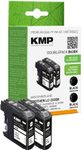 KMP Druckerpatronen B62DX schwarz kompatibel zu brother LC223BK, 2er-Set