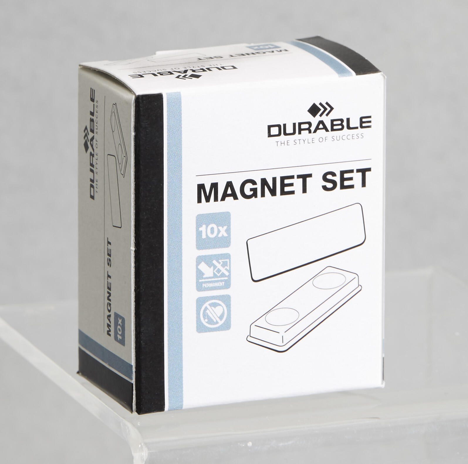 DURABLE Selbstklebende Magnete rot/gelb