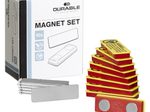DURABLE Selbstklebende Magnete rot/gelb