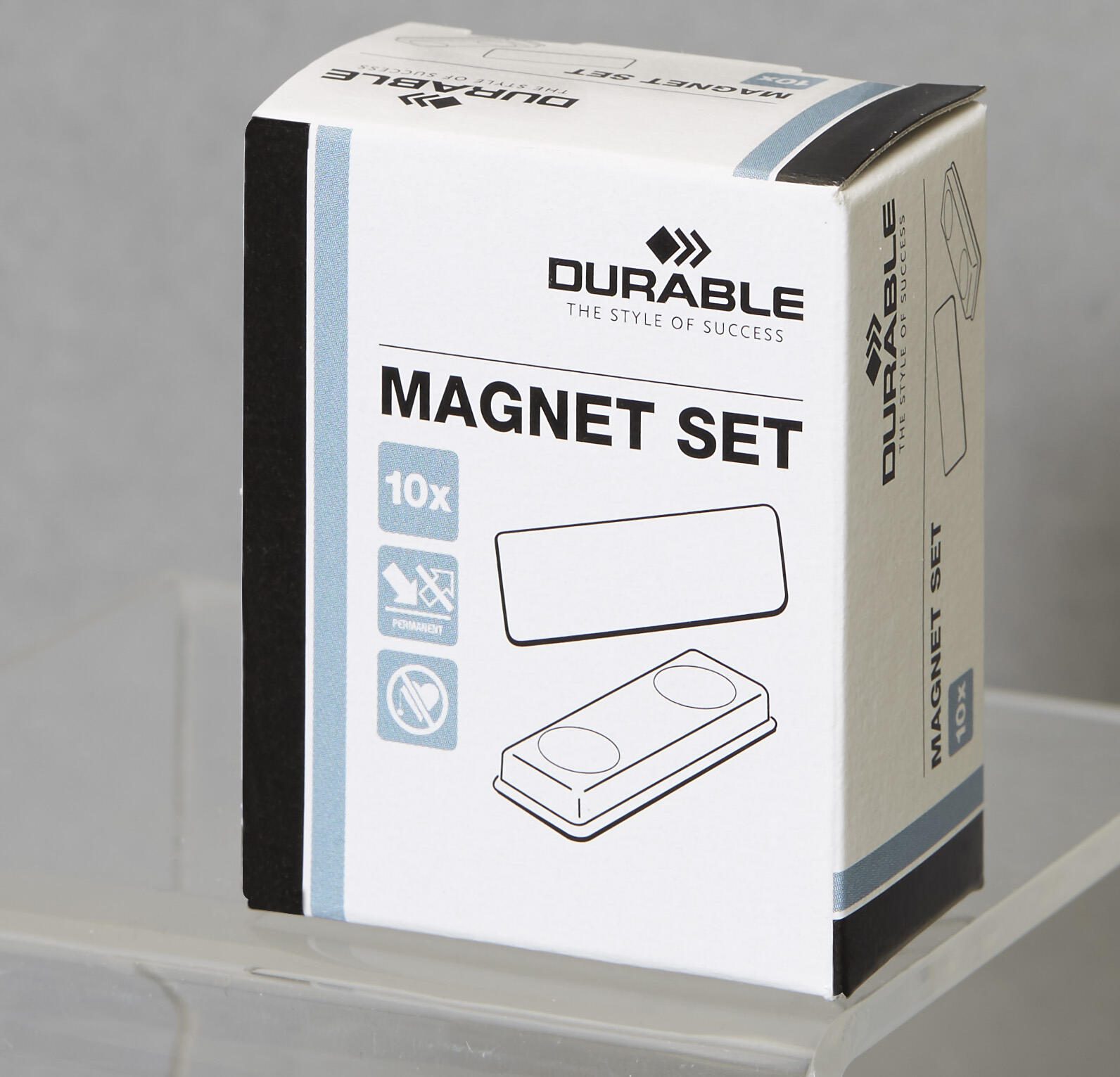 DURABLE Selbstklebende Magnete rot/gelb