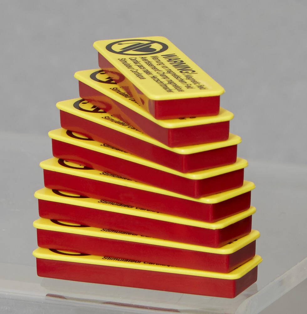 DURABLE Selbstklebende Magnete rot/gelb