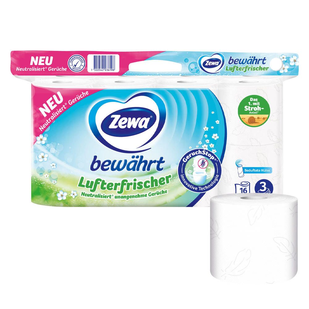 Zewa Toilettenpapier mit Geruchstop®-Technologie 3-lagig