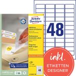 AVERY Zweckform Etiketten L4736REV-100 weiß 45,7 x 21,2 mm