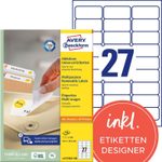 AVERY Zweckform Etiketten L4737REV-100 weiß 63,5 x 29,6 mm