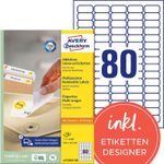AVERY Zweckform Etiketten L4732REV-100 weiß 35,6 x 16,9 mm