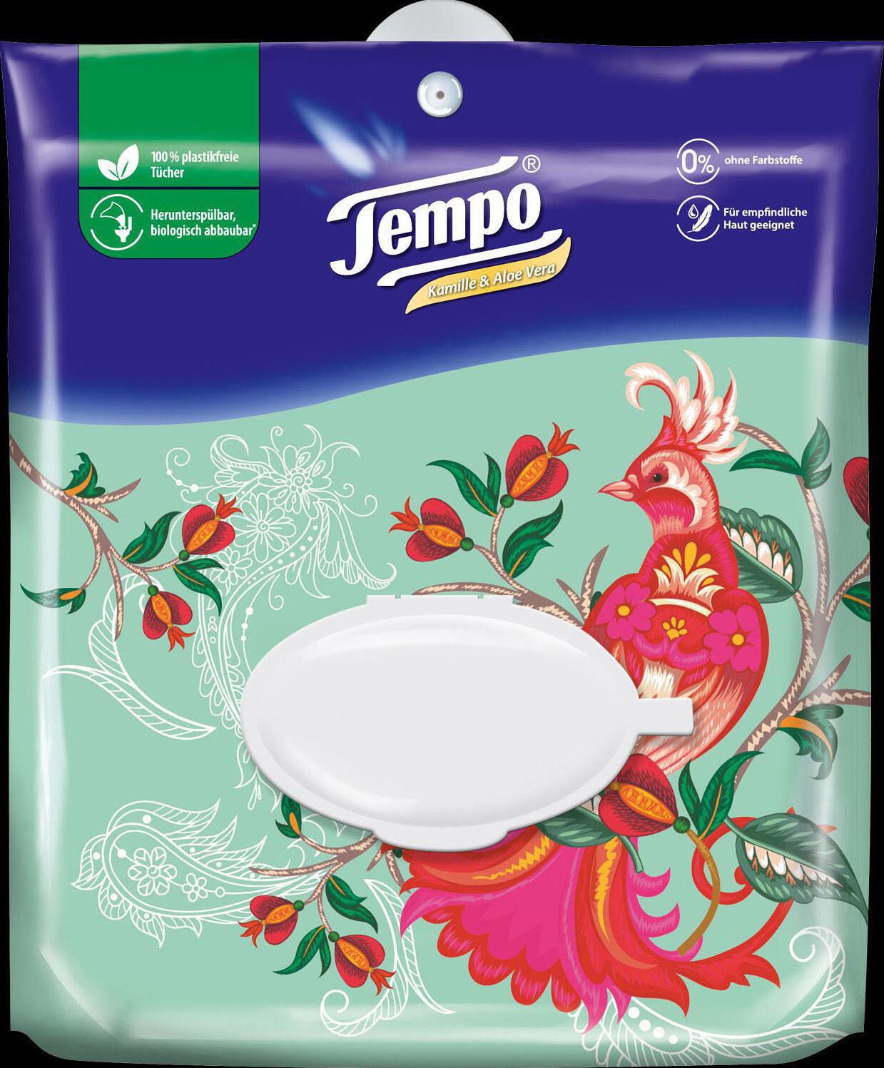 Tempo Feuchtes Toilettenpapier Kamille und Aloe Vera 1-lagig