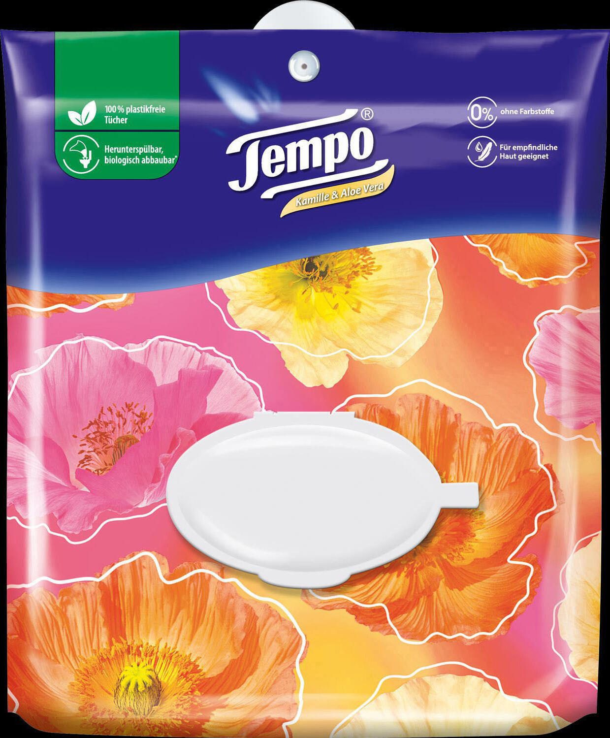 Tempo Feuchtes Toilettenpapier Kamille und Aloe Vera 1-lagig