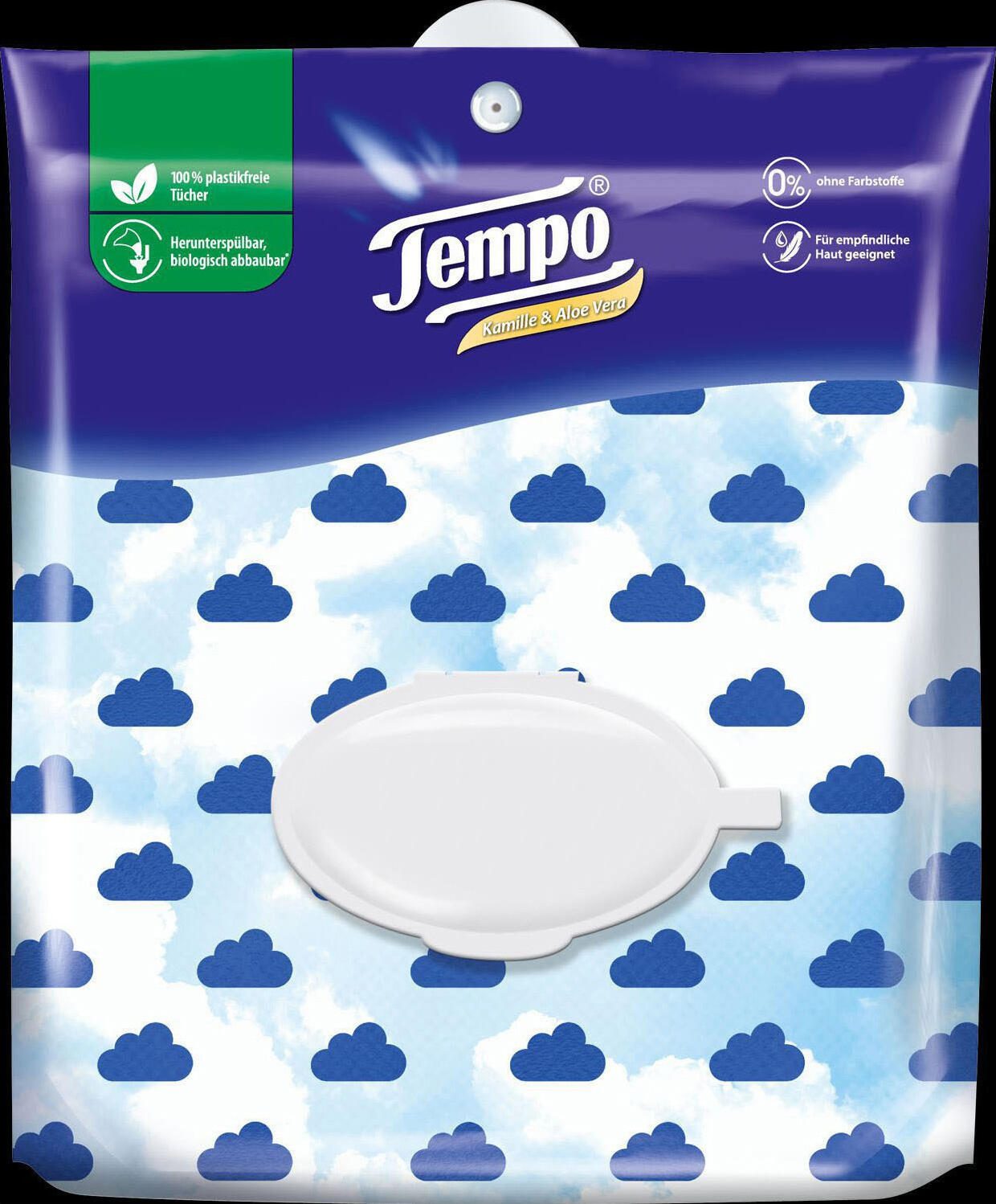 Tempo Feuchtes Toilettenpapier Kamille und Aloe Vera 1-lagig
