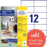 AVERY Zweckform Etiketten LR3424-10 weiß 105,0 x 48,0 mm