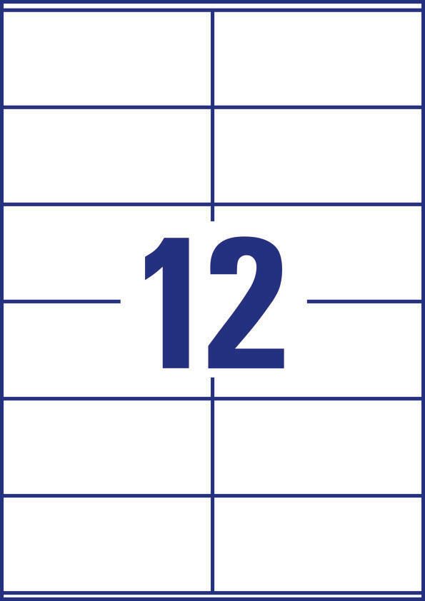 AVERY Zweckform Etiketten LR3424-10 weiß 105,0 x 48,0 mm