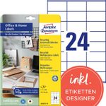 AVERY Zweckform Etiketten LR3475-10 weiß 70,0 x 36,0 mm