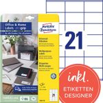 AVERY Zweckform Etiketten 3481-10 weiß 70,0 x 41,0 mm