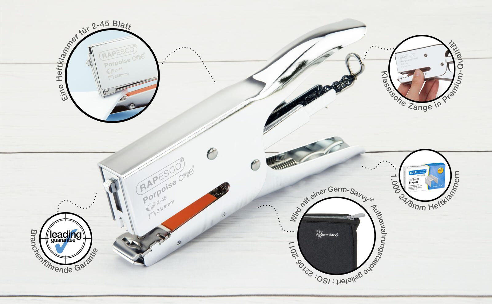 RAPESCO® Heftzange silber