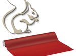 plottiX Wandtattoo-Folie 31.5 cm x 1 m hellrot