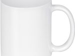 plottiX Keramiktasse für Tassenpresse weiß