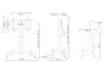 Neomounts PLASMA-M2500TSILVER motorisierter Rollwagen