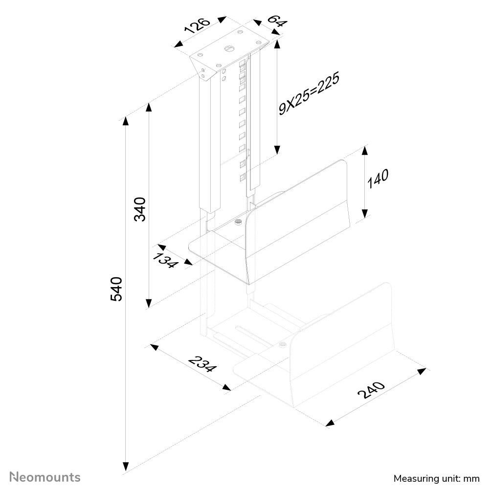 Neomounts CPU-D200BLACK PC Tischhalterung