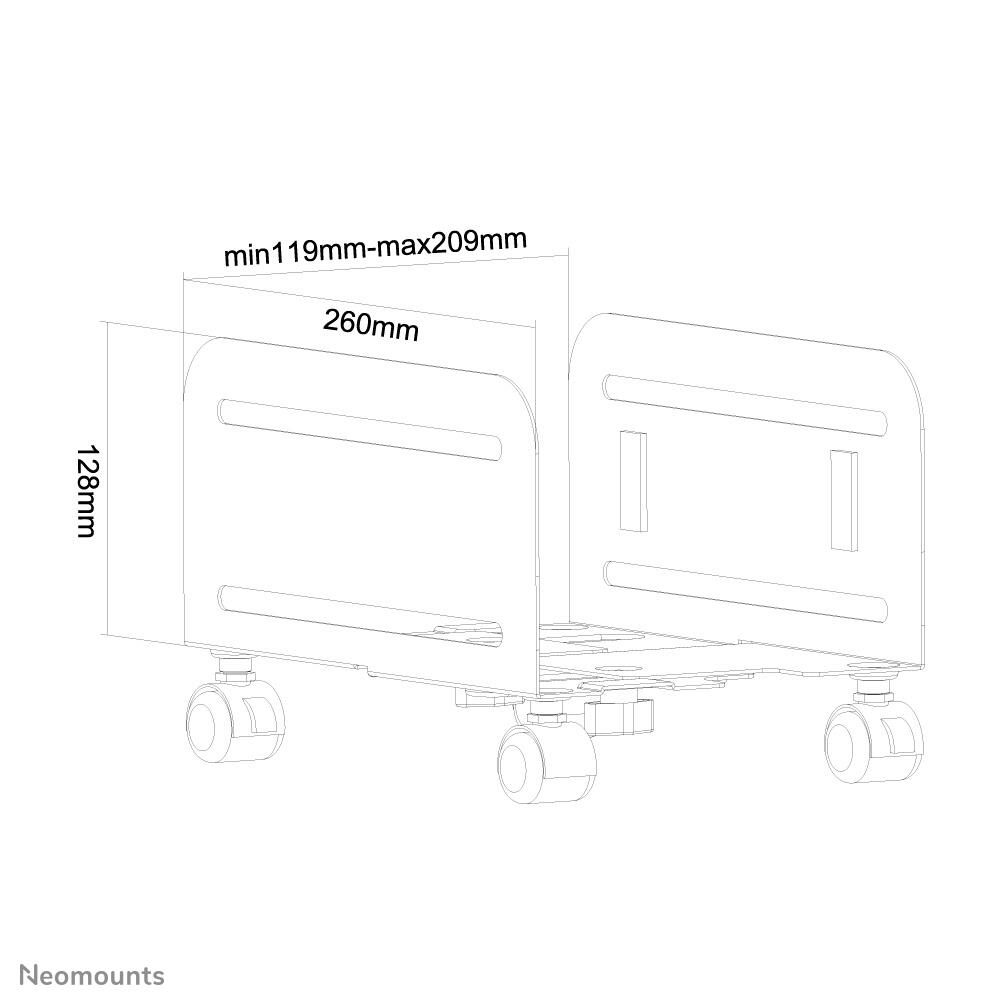 Neomounts CPU-M100BLACK PC Rollwagen