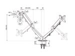 Neomounts DS70-700BL2 dual Monitor Tischhalterung