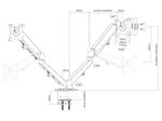 Neomounts DS70-700BL2 dual Monitor Tischhalterung