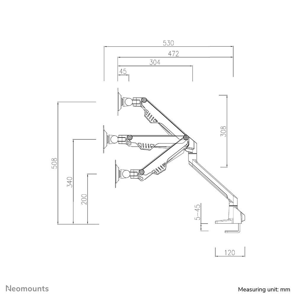 Neomounts FPMA-D750DWHITE2 Monitor Tischhalterung