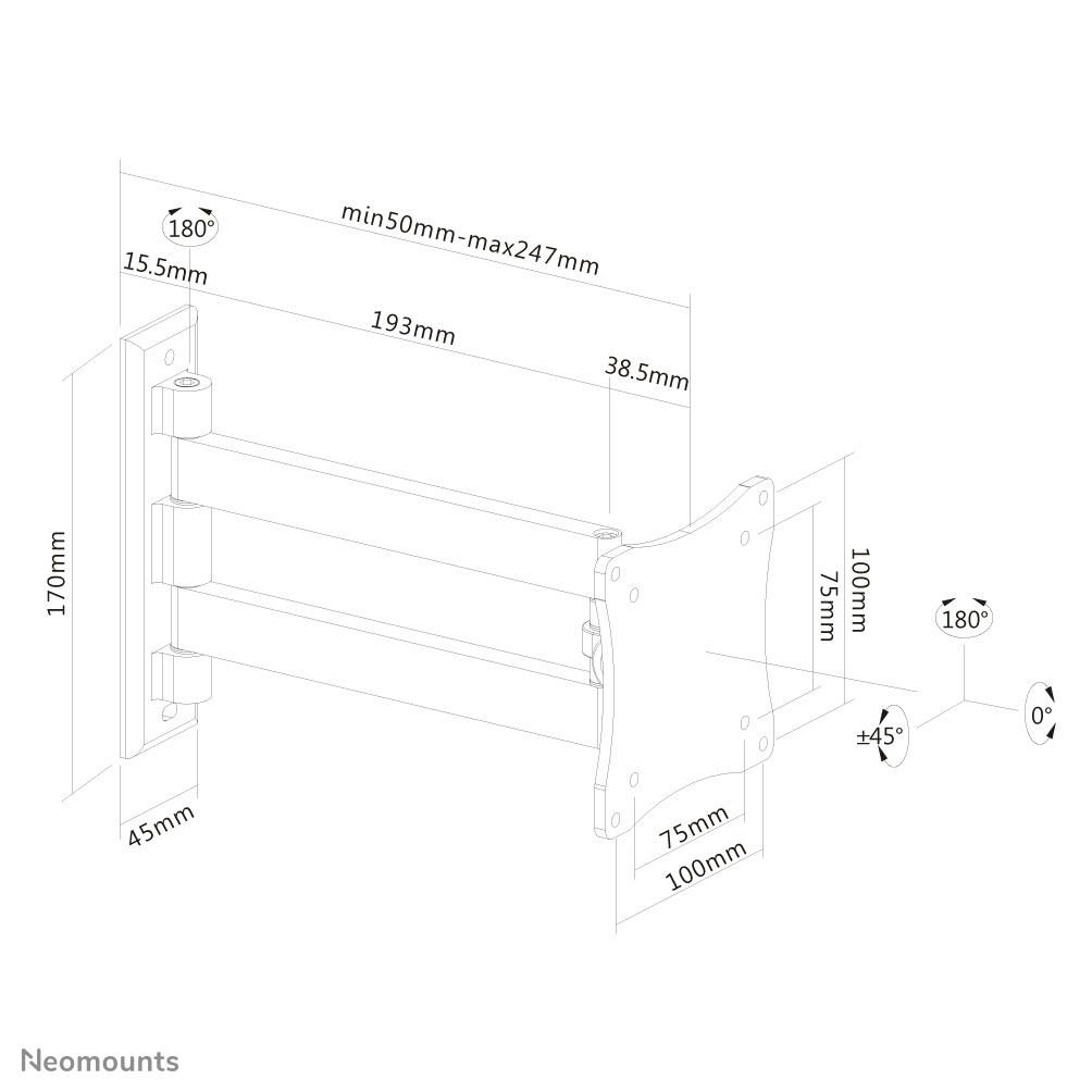 Neomounts FPMA-W820BLACK Wandhalterung