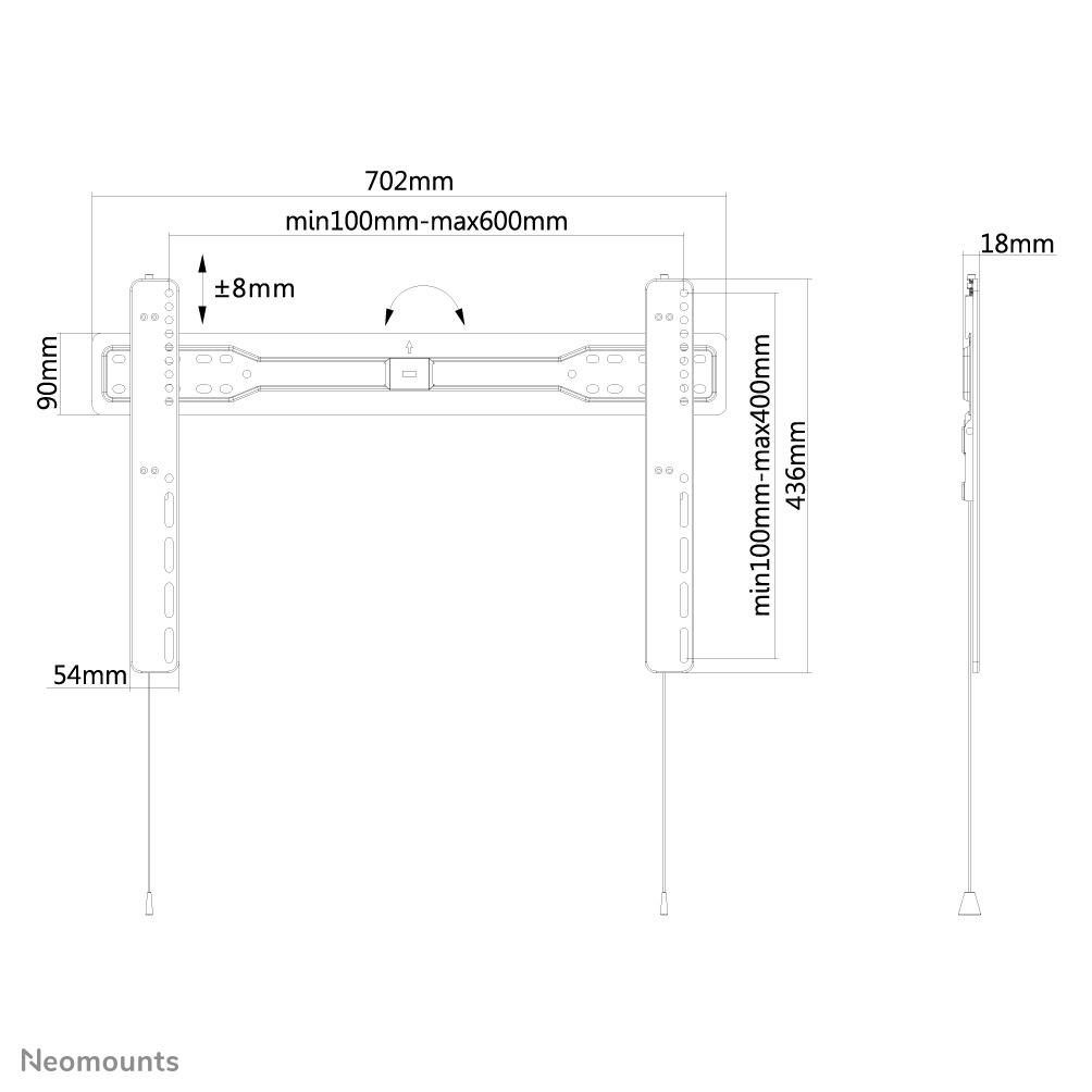Neomounts LED-W600BLACK Wandhalterung