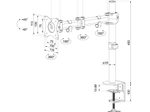 Neomounts NM-D135SILVER Monitor Tischhalterung