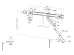 Neomounts NM-D775DXSILVER Monitor Tischhalterung