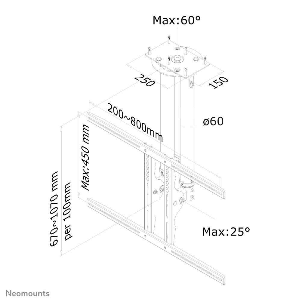 Neomounts PLASMA-C100 Deckenhalterung