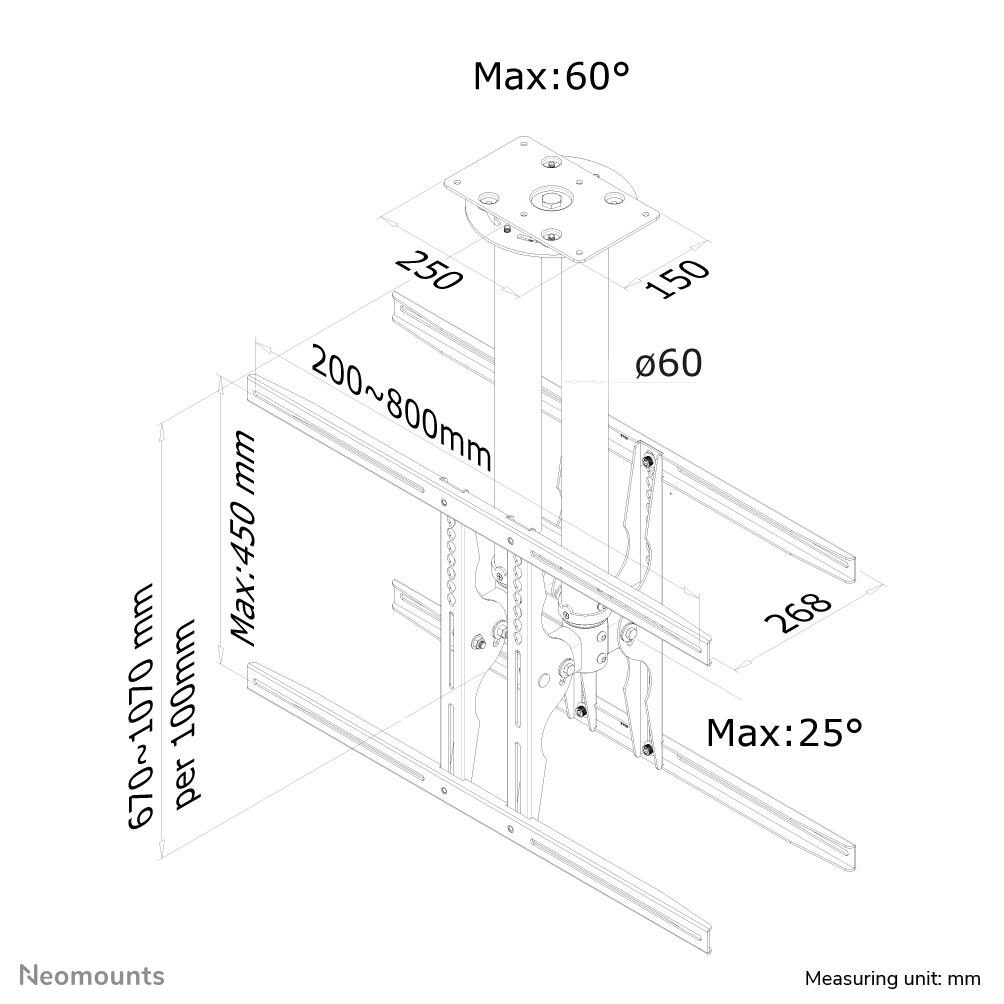 Neomounts PLASMA-C100D Deckenhalterung