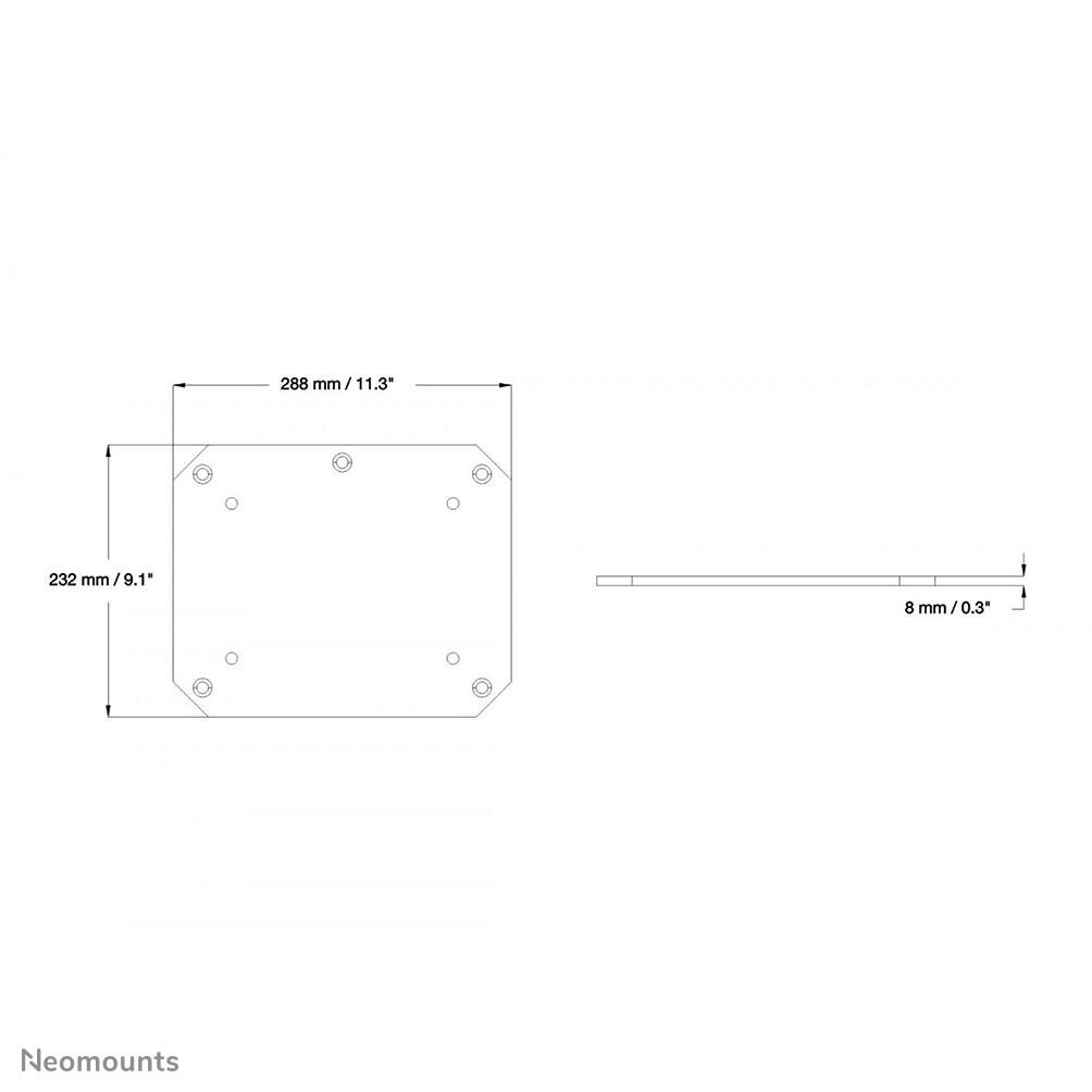 Neomounts PLASMA-M2SFPLATE Bodenplatte