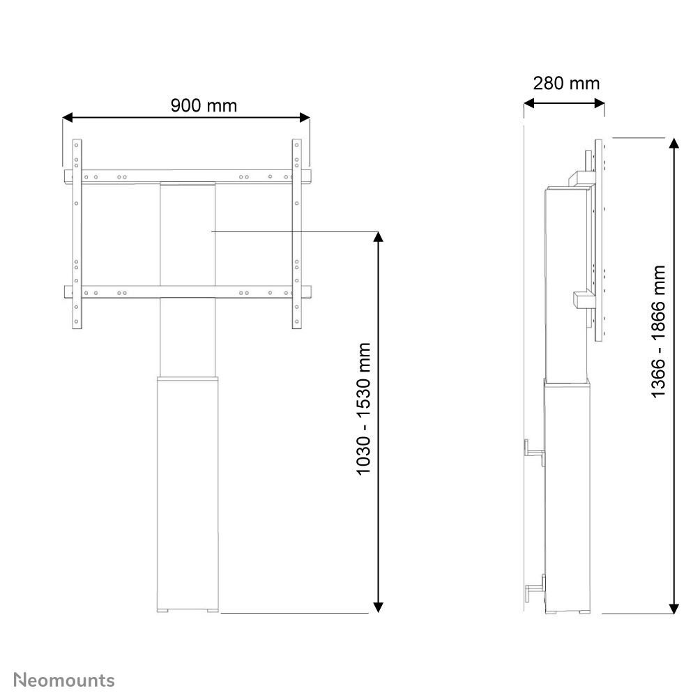 Neomounts PLASMA-W2250SILVER motorisierte Wandhalterung