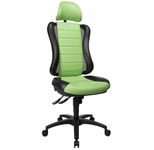Topstar Bürostuhl Headpoint RS sw/grün, mit Kopfstütze