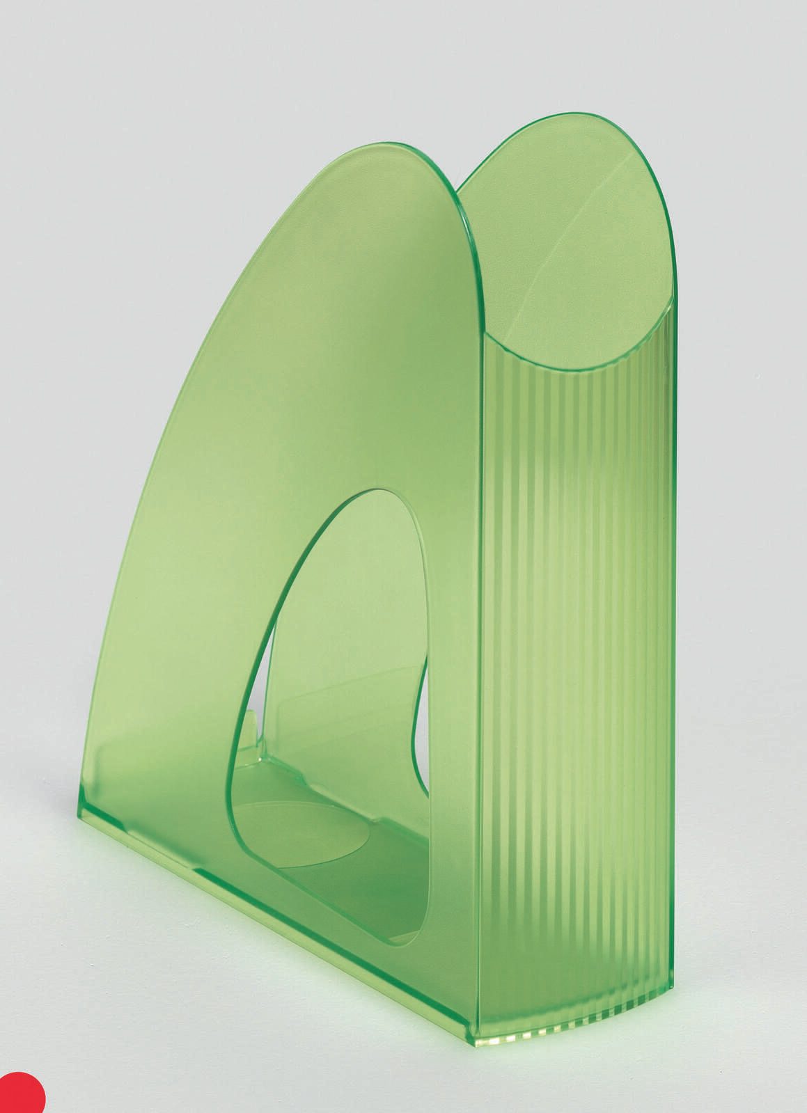 HAN Stehsammler antistatisches, schwermetallfreies Polystyrol grün-transparent , DIN C4