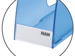 HAN Stehsammler antistatisches, schwermetallfreies Polystyrol blau-transparent , DIN C4