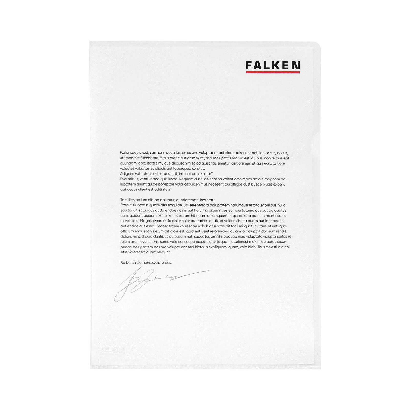 FALKEN Sichthüllen DIN A4 genarbt 0.09 mm