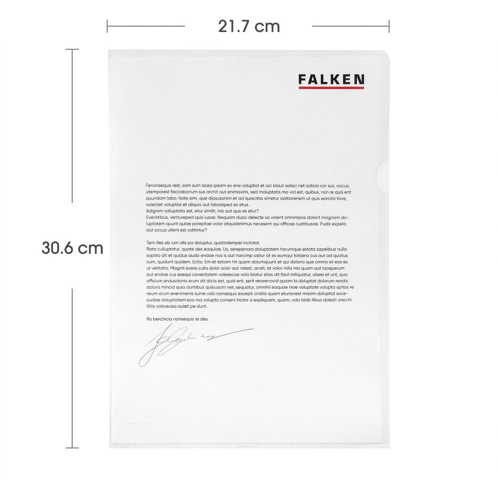 FALKEN Sichthüllen DIN A4 genarbt 0.09 mm