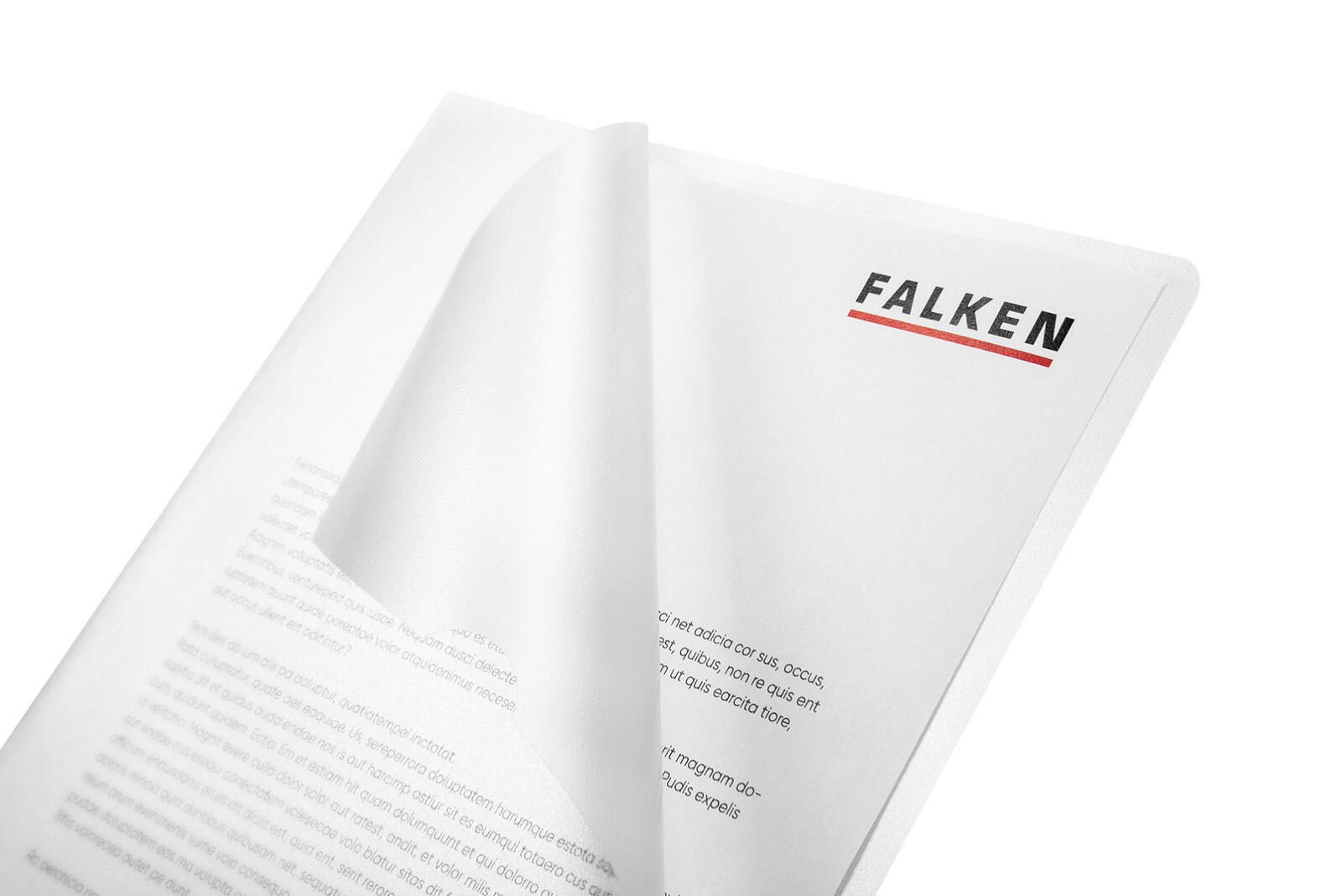 FALKEN Sichthüllen DIN A4 genarbt 0.09 mm