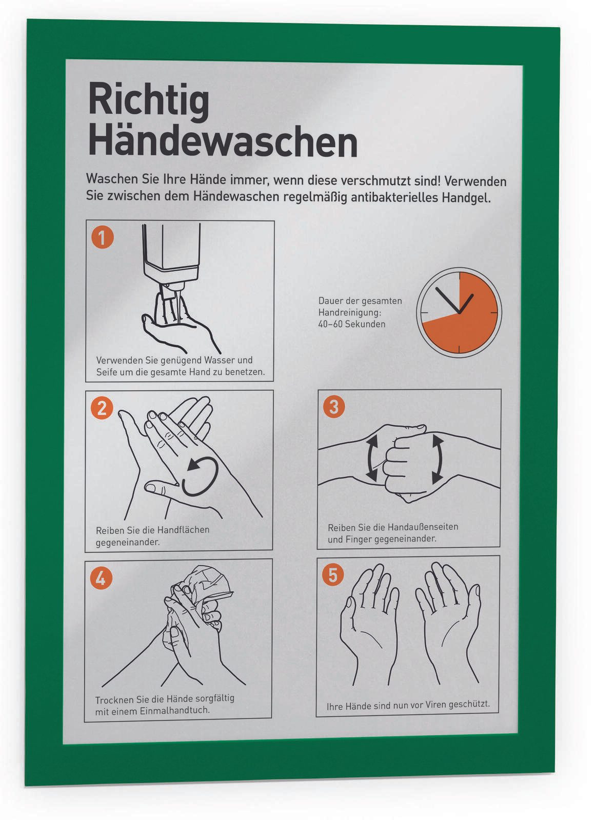 DURABLE Magnetrahmen selbstklebend A4 orange