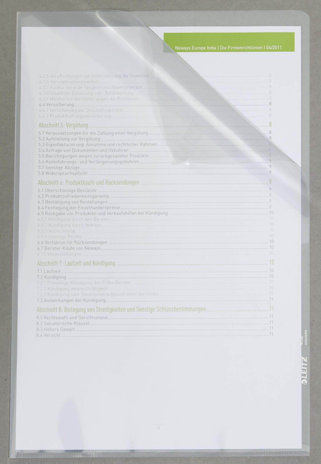 LEITZ Sichthüllen DIN A4 glatt 0.15 mm