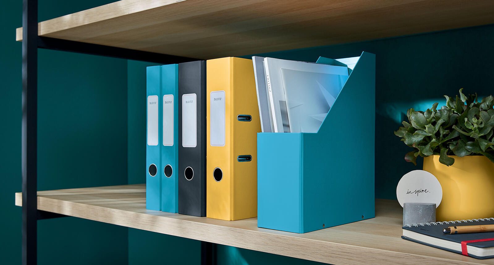 LEITZ Stehsammler Karton blau , DIN A4