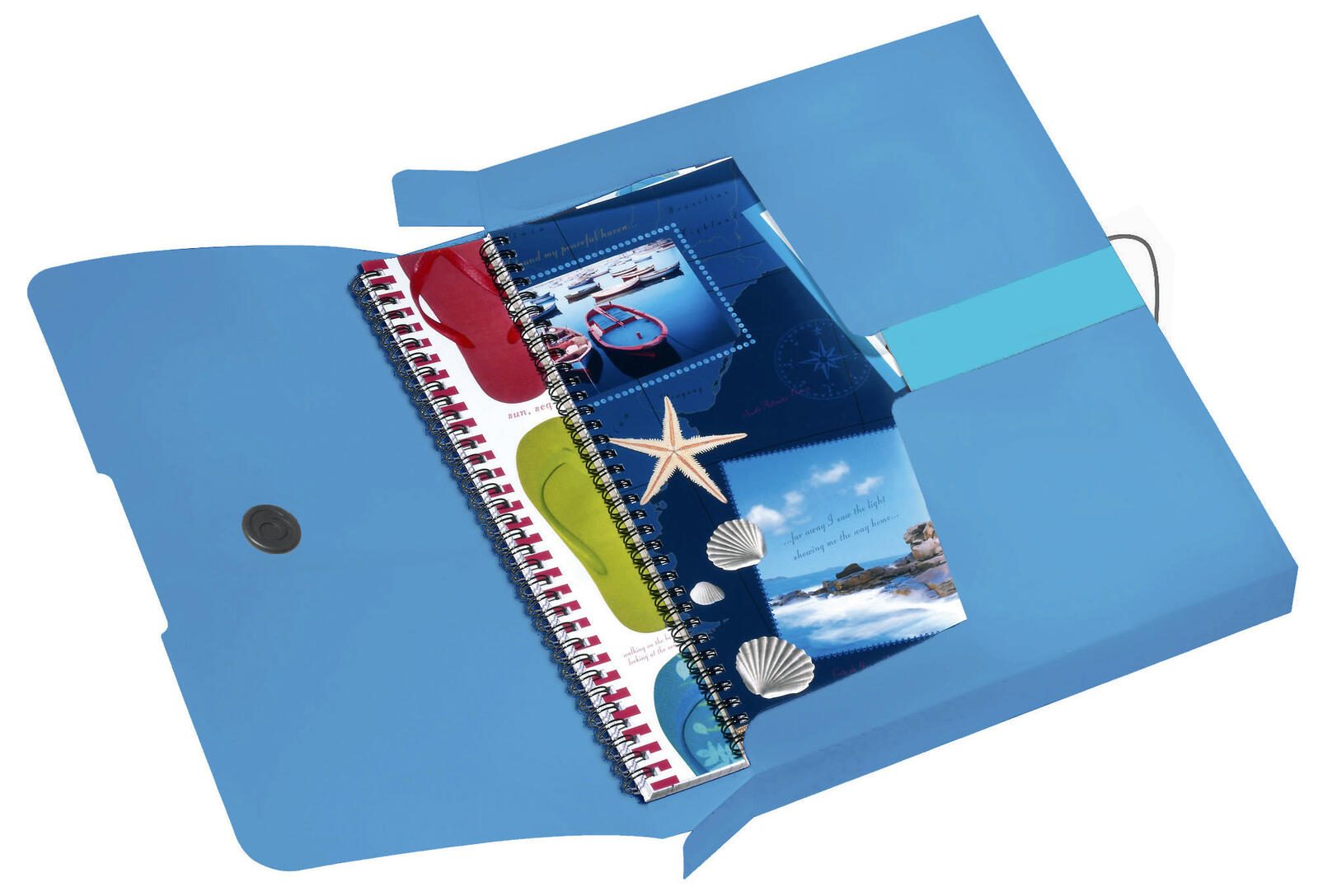 herlitz Heftbox 4 cm DIN A4 transparent blau