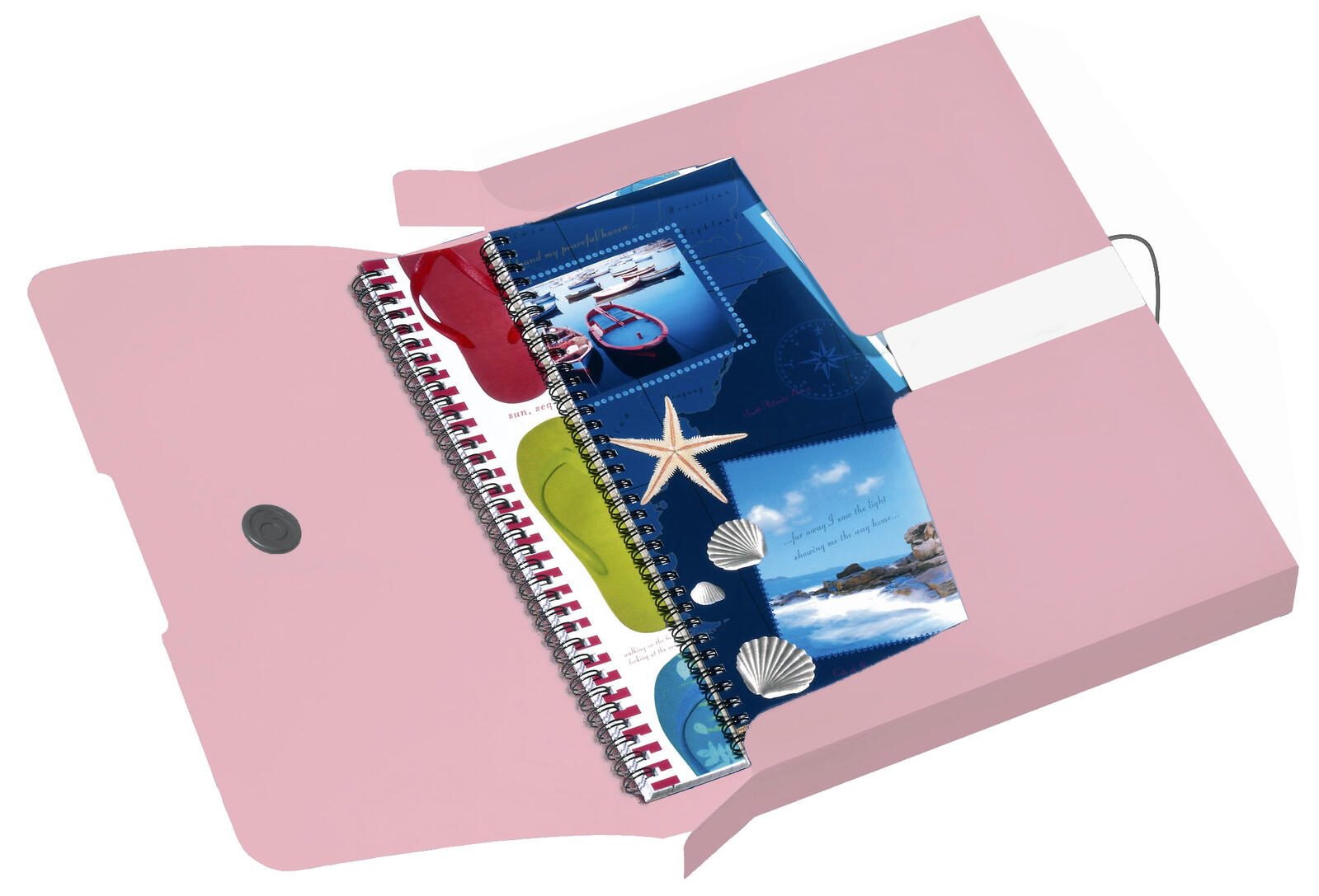 herlitz Heftbox 4 cm DIN A4 transparent rosé